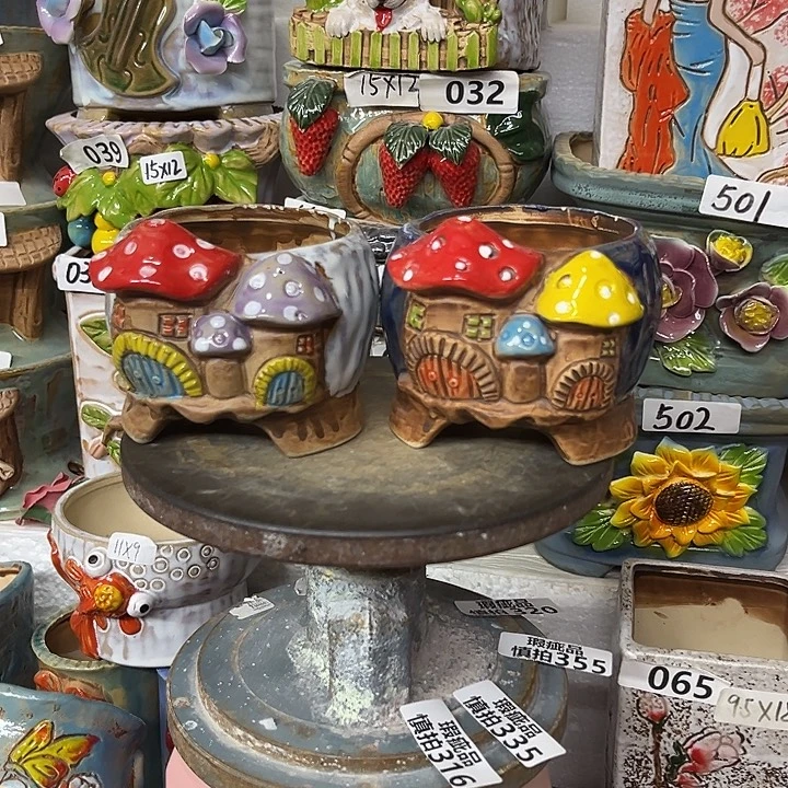 粗陶材质多肉花盆