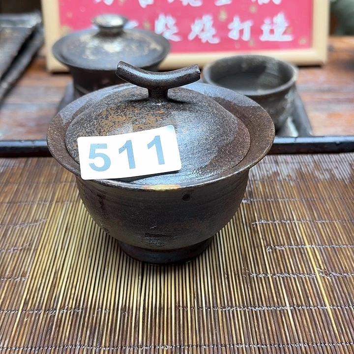 纯手工制作粗陶茶具