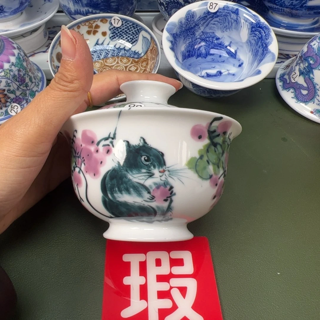 陶瓷景德镇纯手工纯手绘茶具木木98