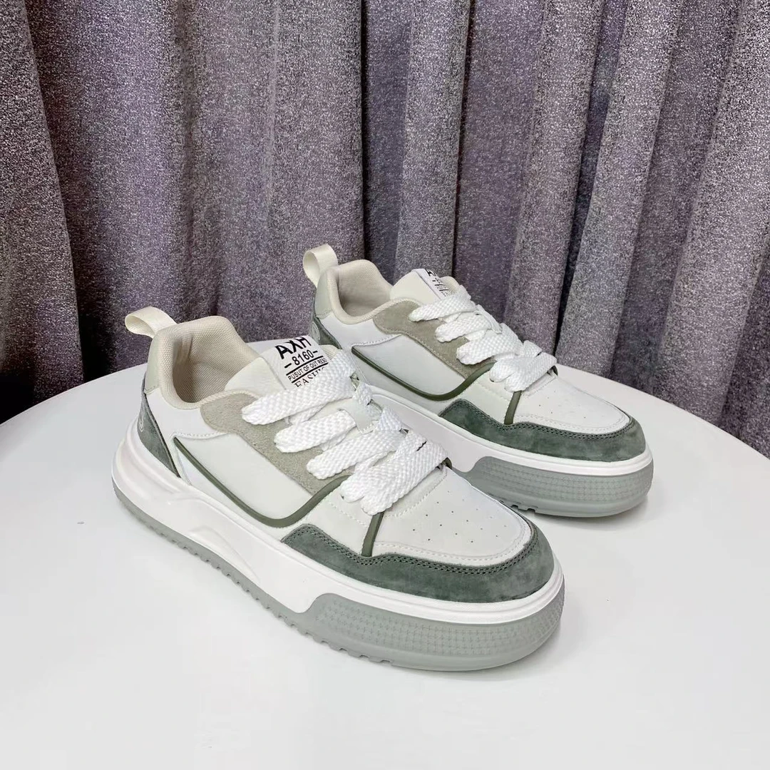 C3009 米绿 男士时尚休闲运动小白鞋 板鞋