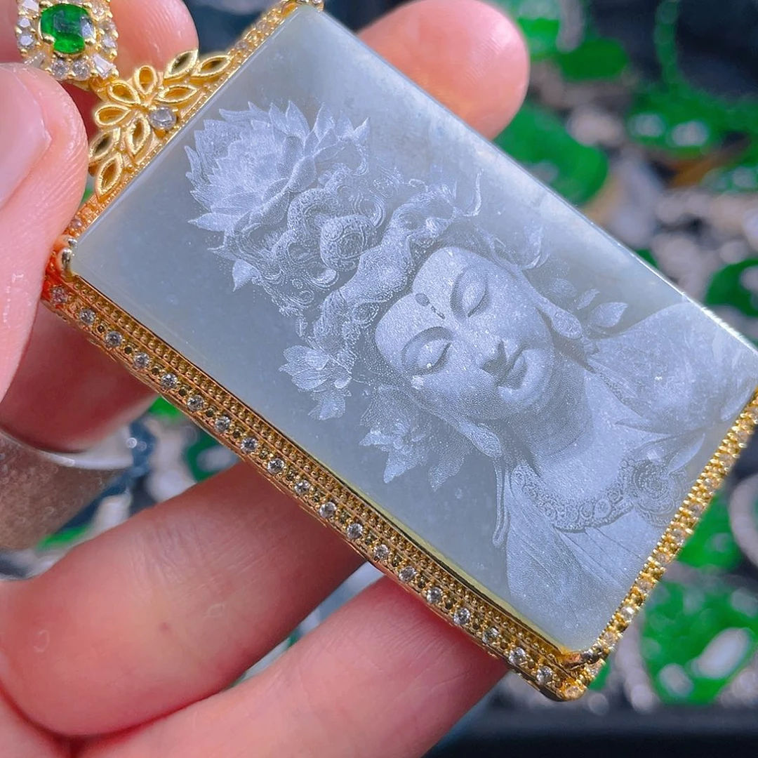 翡翠未镶嵌吊坠(不含链)