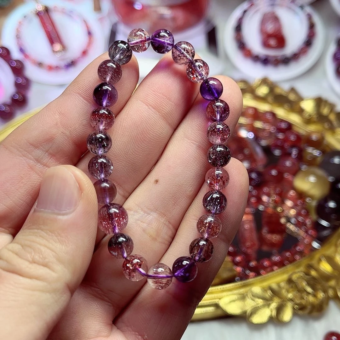 未镶嵌珠宝半成品水晶超七水晶手链