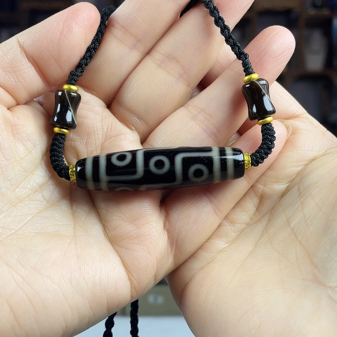 玛瑙/玉髓合金颈饰黑金