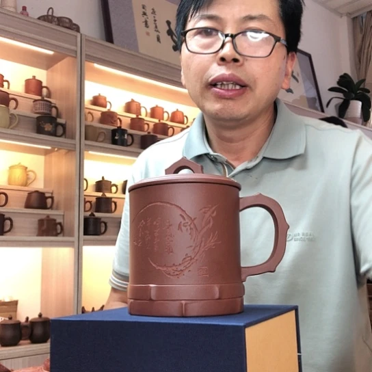 茶杯紫泥竹节杯容量600