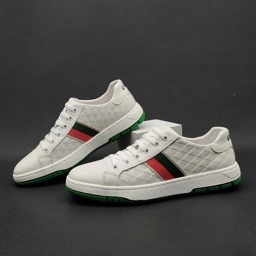 Veselovska轻奢男鞋休闲爆款春秋季真皮小白鞋男减震低帮板鞋鞋子