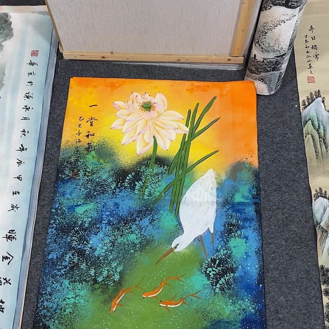 国画画画真的画画