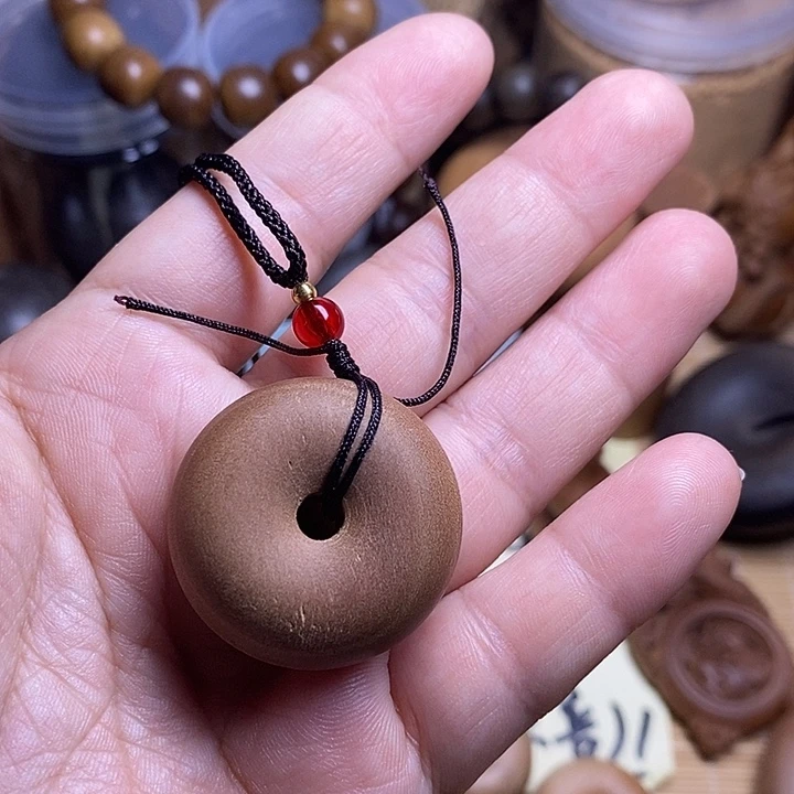 檀香木檀香小平安扣微瑕