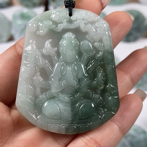 翡翠颈饰未镶嵌千手观音福利