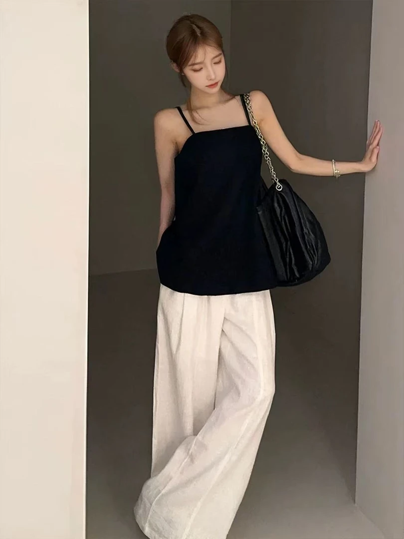 C10-2黑白色“吊带长裤”套装（2012/2070/2320）