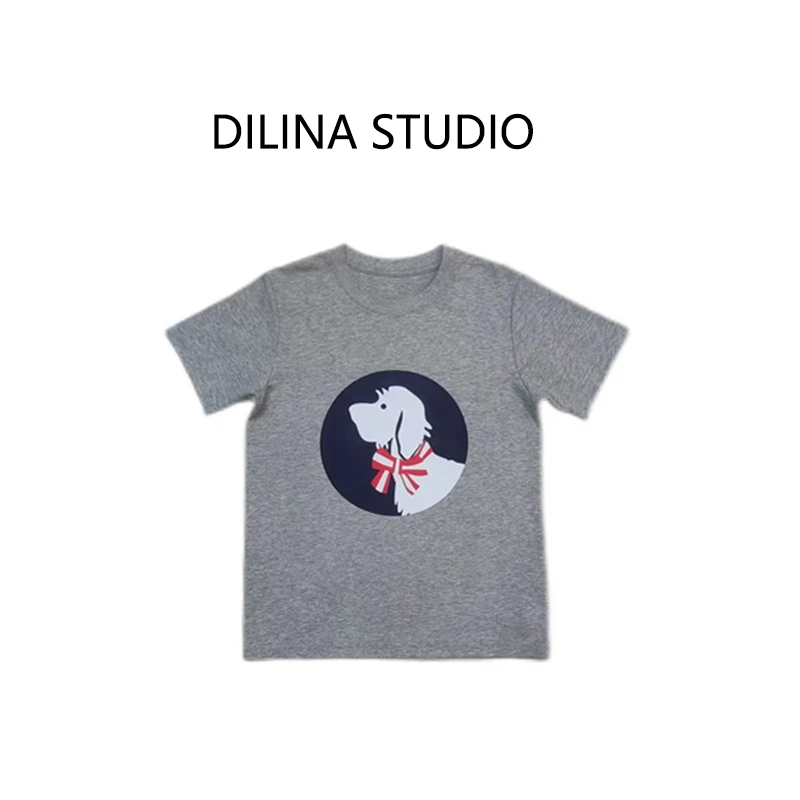 【雪花狗】小众设计女士春夏新款短袖T恤时尚圆领休闲百搭