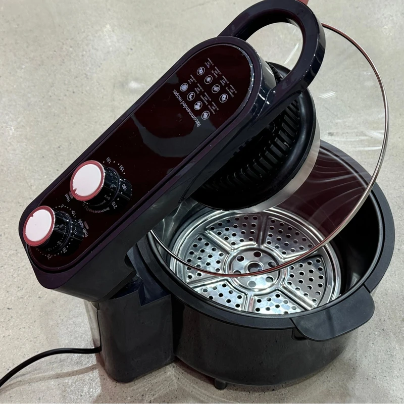 家用美观高端大容量蒸煮炸锅