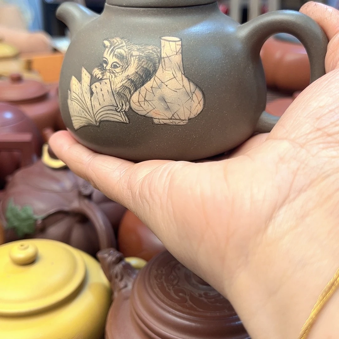 茶壶紫砂全手工制作和半手工制作