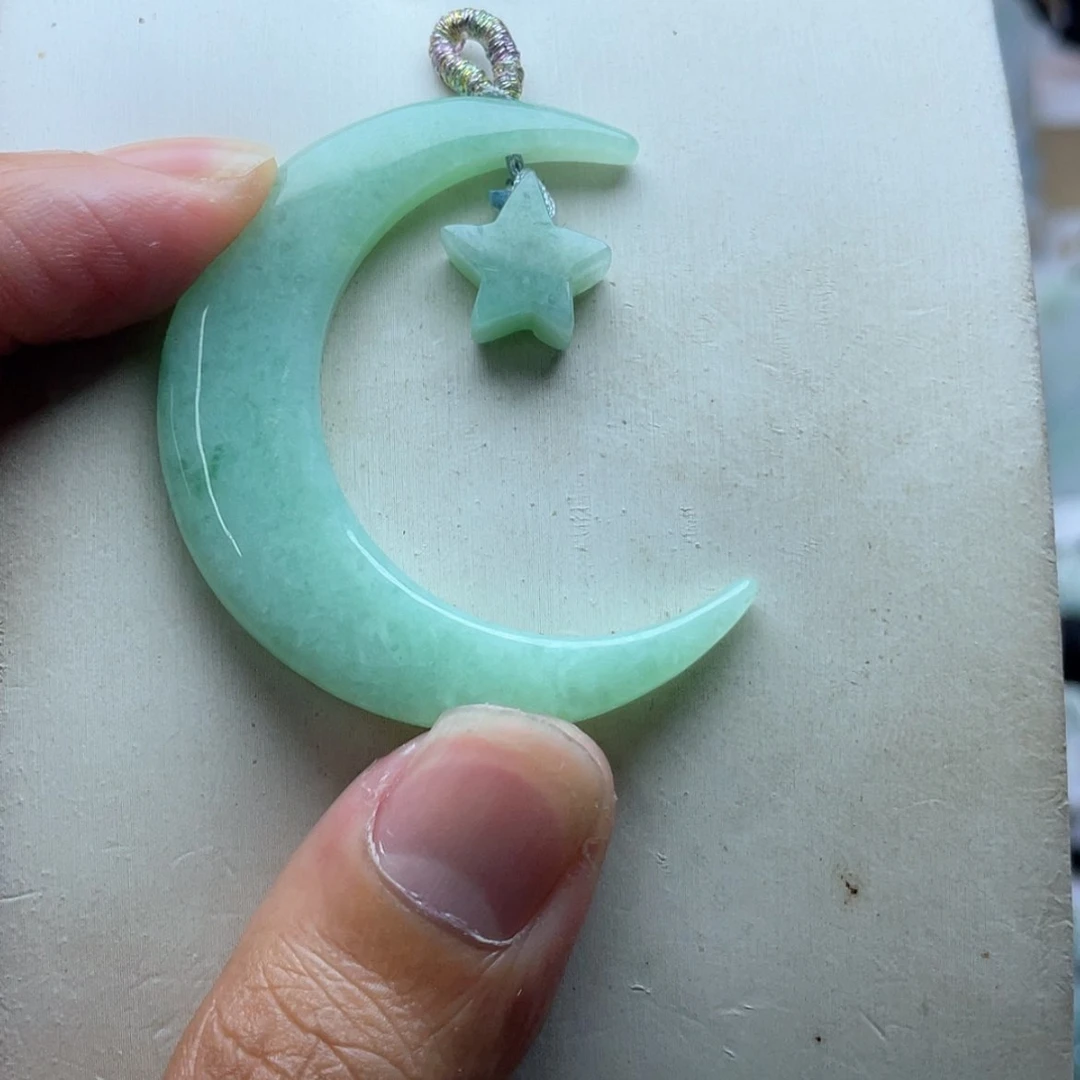 【闪购商品】颈饰未镶嵌翡翠清****兴月亮