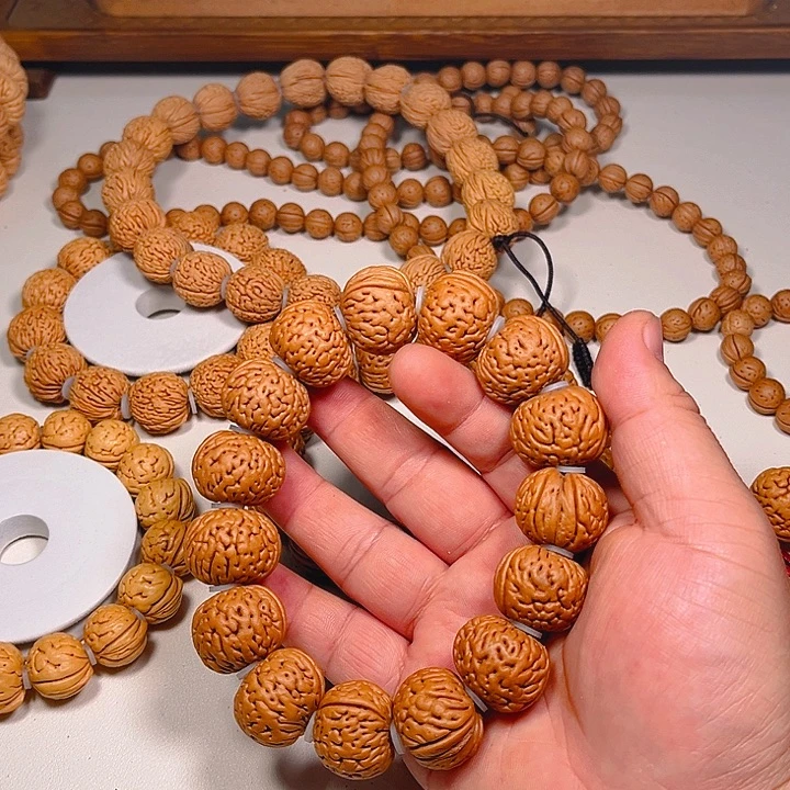 螺***粉吊坠桃核磨盘桃核