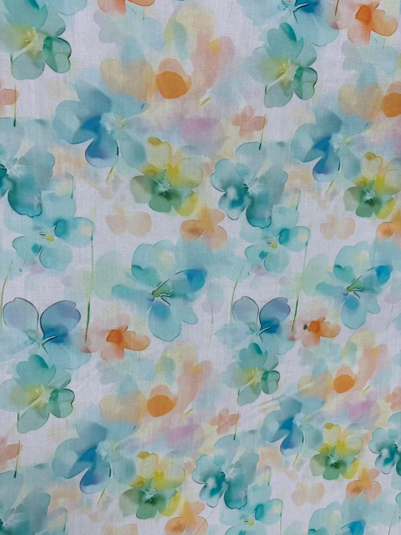 【时尚花朵】60支夏季棉绸减龄年轻好看布料居家套装亲肤柔软面料