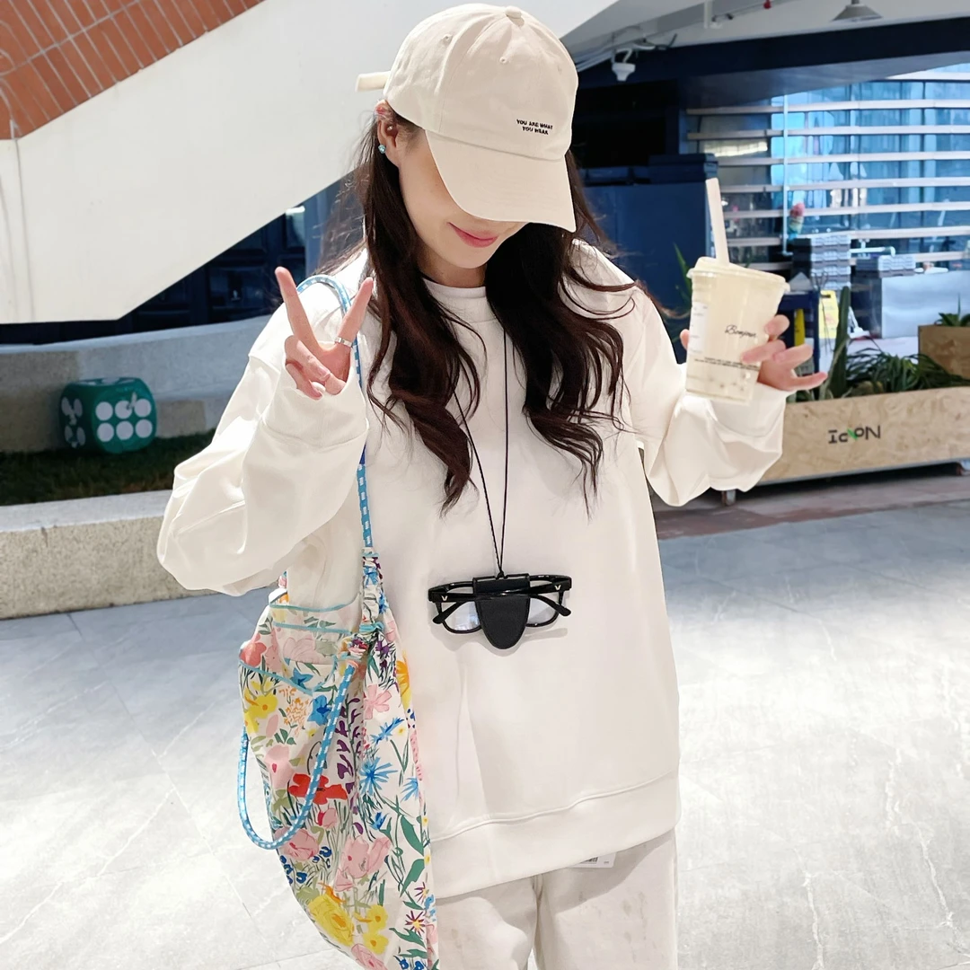 森柔棉【白色情人卫衣】森马男春宽松落肩针织上衣纯色百搭时尚简约