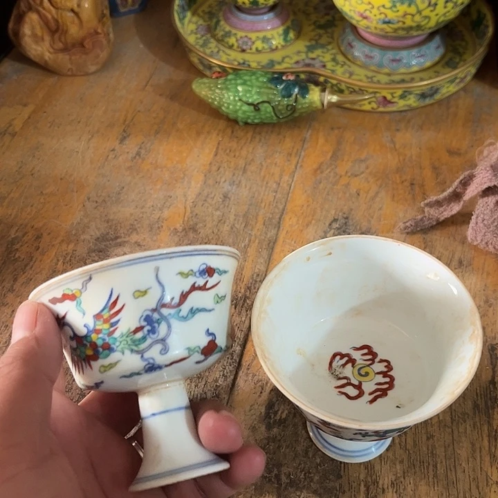 杯子瓷精品陶瓷高足杯