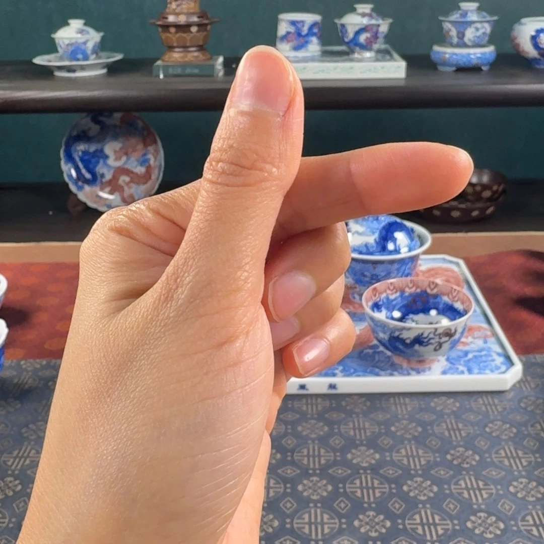 杯南***。优游瓷生活雅器外龙内凤六方杯