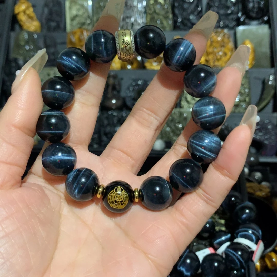 木变石（虎睛石）手链未镶嵌苏**?