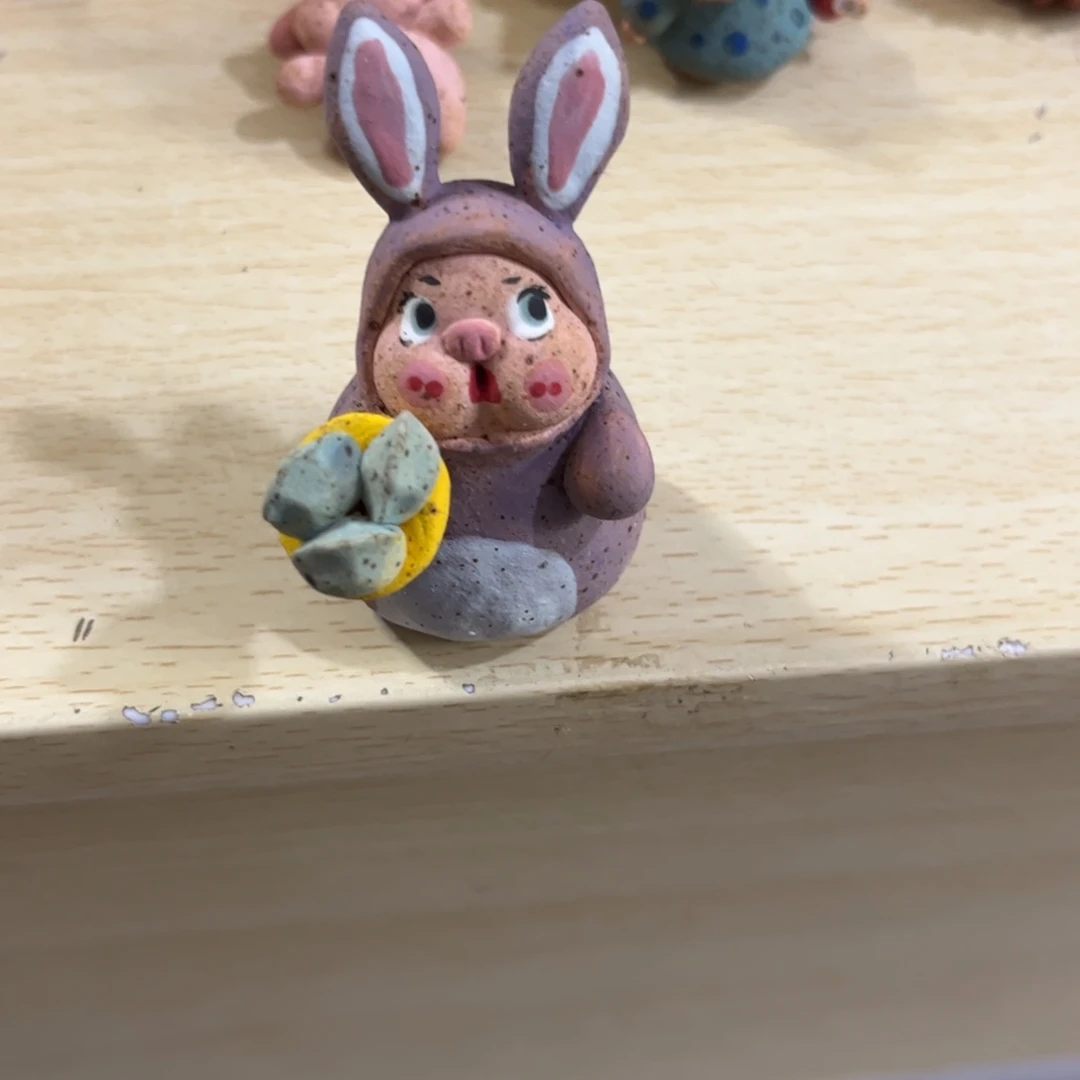 泥塑古镇炻陶花盆