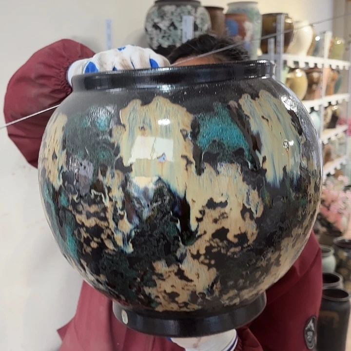 瑕疵高28口20花盆