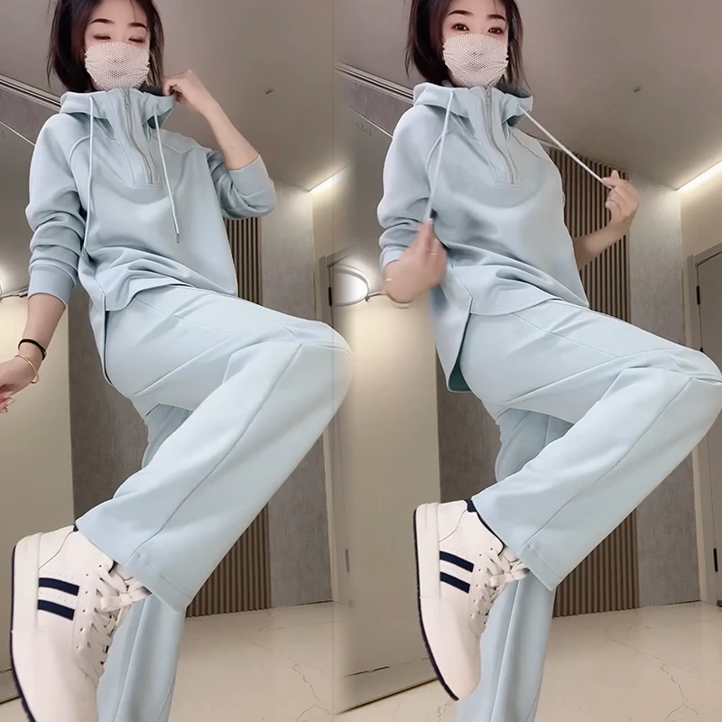 2025秋季新款时尚显瘦气质网红高档套装女高级百搭宽松大码两件套