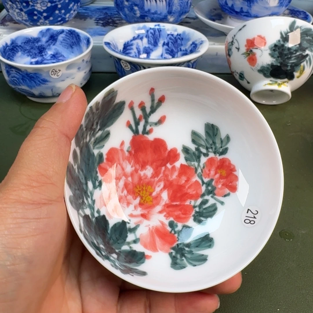陶景德镇纯手绘茶具圆圆218