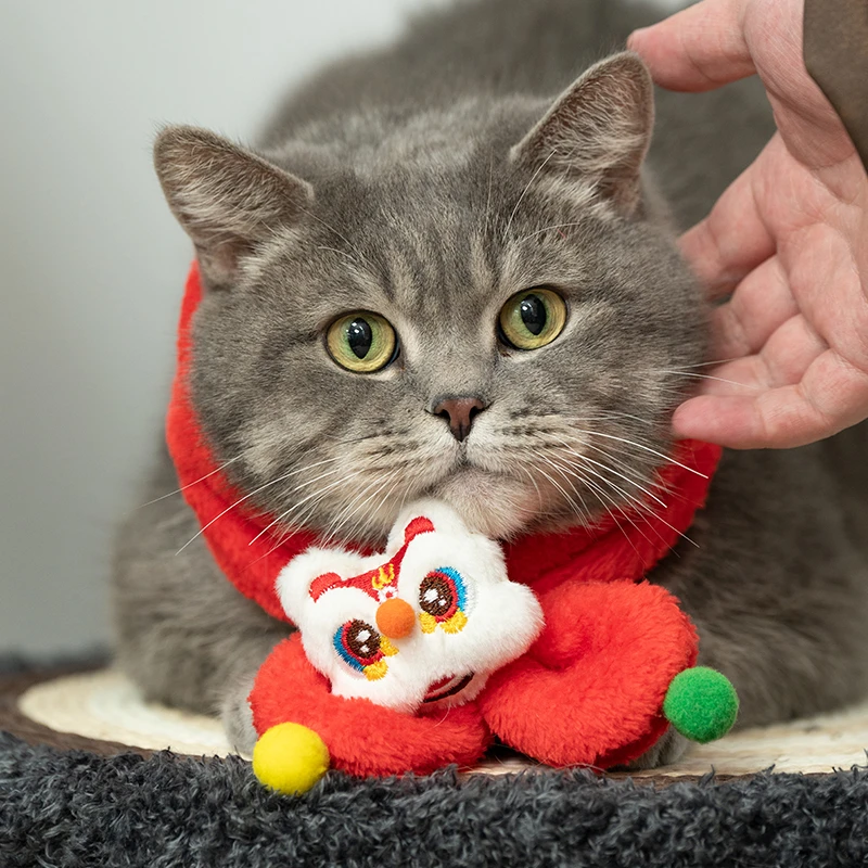 猫咪宠物围巾围脖宠物项圈猫狗通用可爱可调节装饰新款醒狮小领结