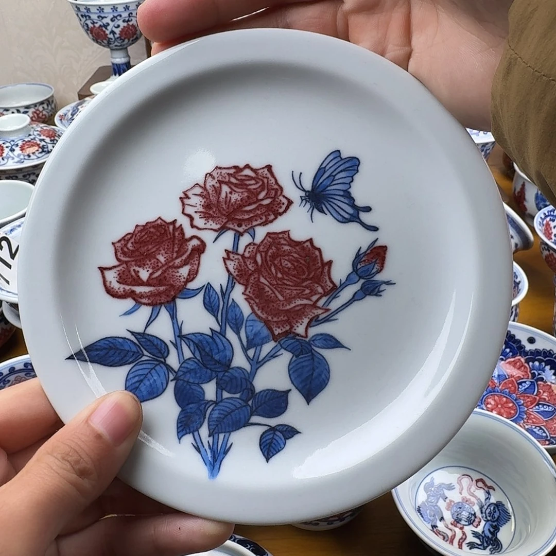 当代青花釉里红壶承