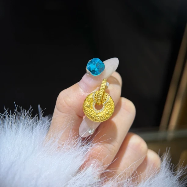 展厅专场【云纹葫芦】足金 999 轻奢高级黄金吊坠  小57  大225附加