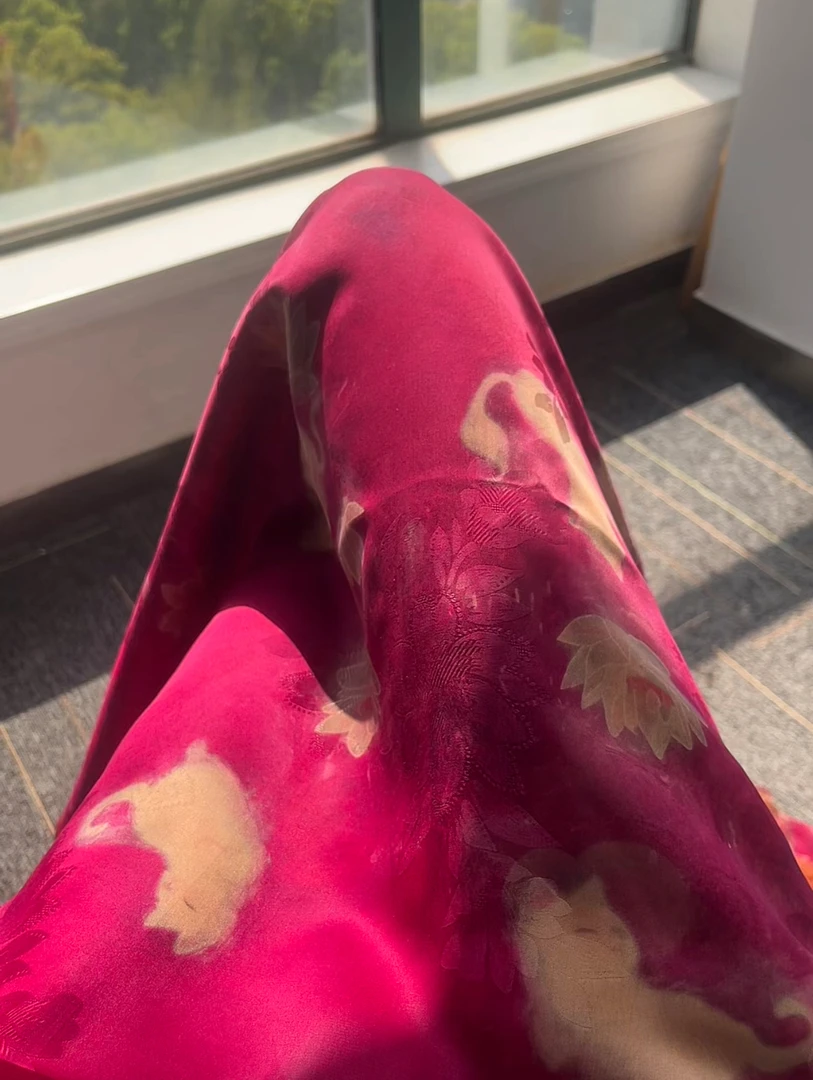 【粉紫睡莲小猫】28姆米花萝红云纱现货发（无退换）