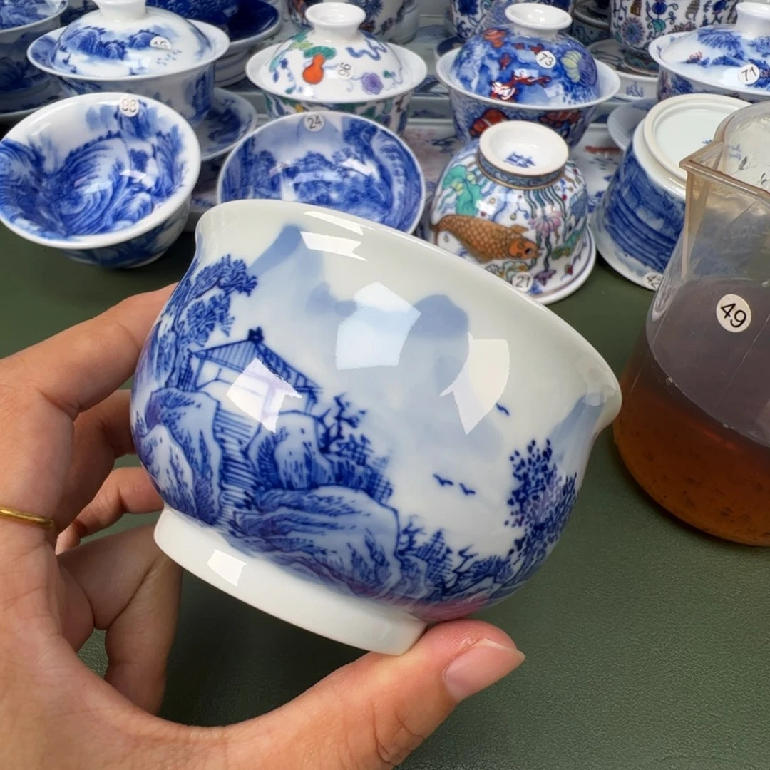 景德镇纯手工纯手绘茶具木木47