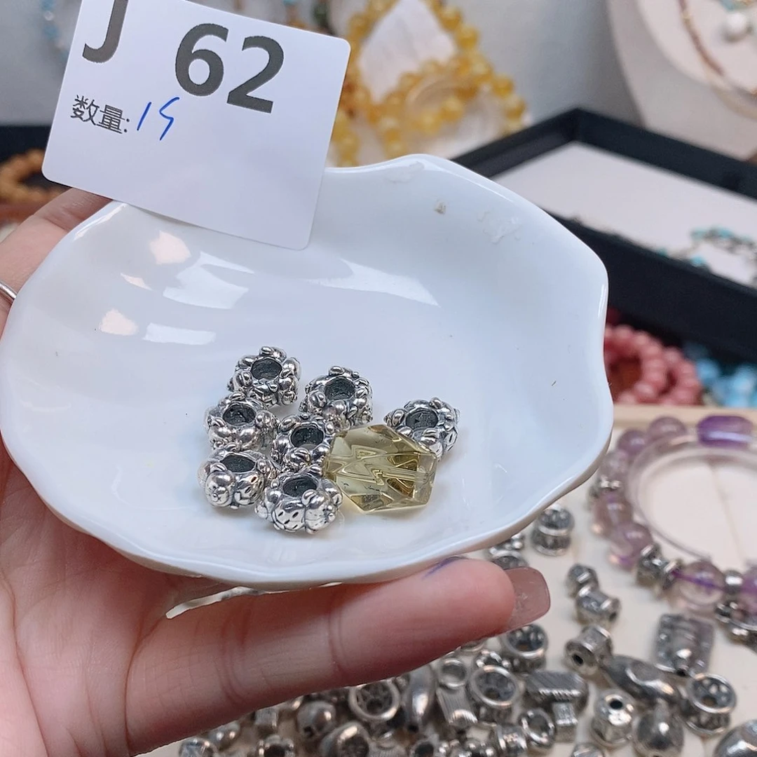水晶珠宝半成品银S925镶嵌J62