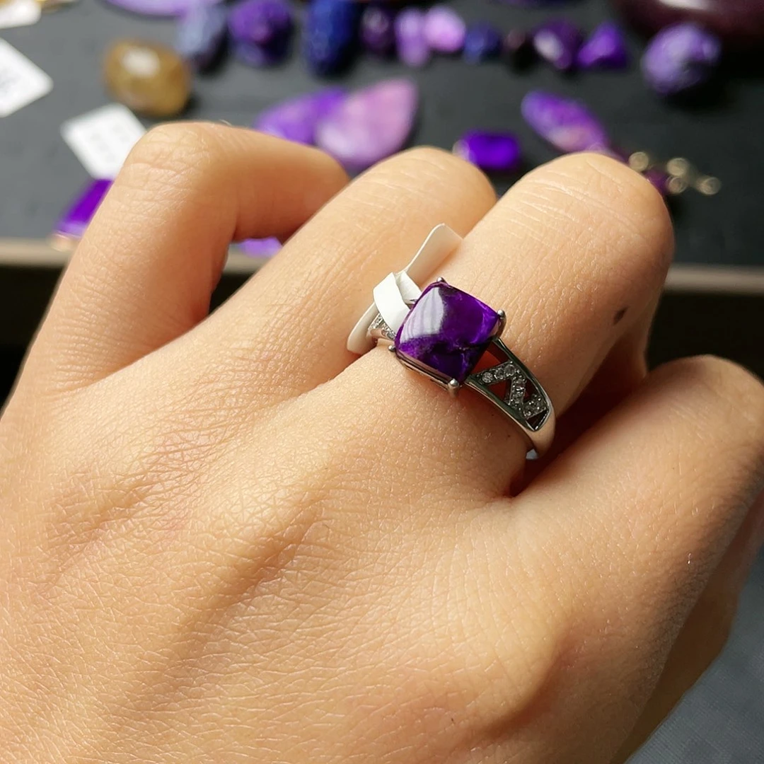 苏纪石（舒俱来）戒指银S925镶嵌