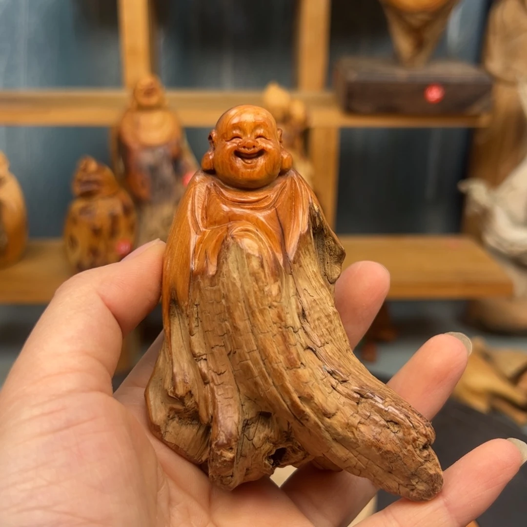 木崖柏木摆件手把件