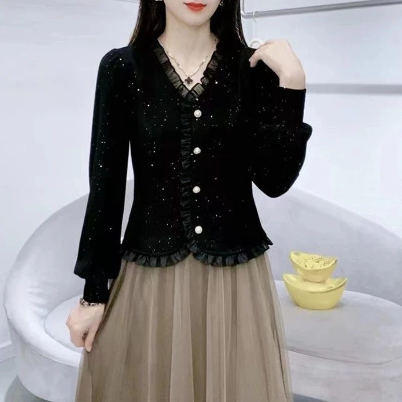 小香风显瘦衬衫薄款秋季气质修身型常规法式中老年女装长袖百搭