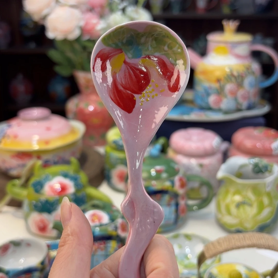 瓷片景德镇手绘高温釉下彩陶瓷茶具