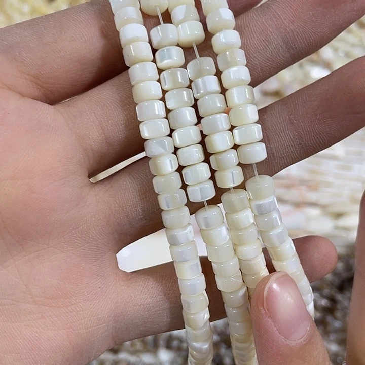 贝壳非金属一条6mm马体螺车轮珠