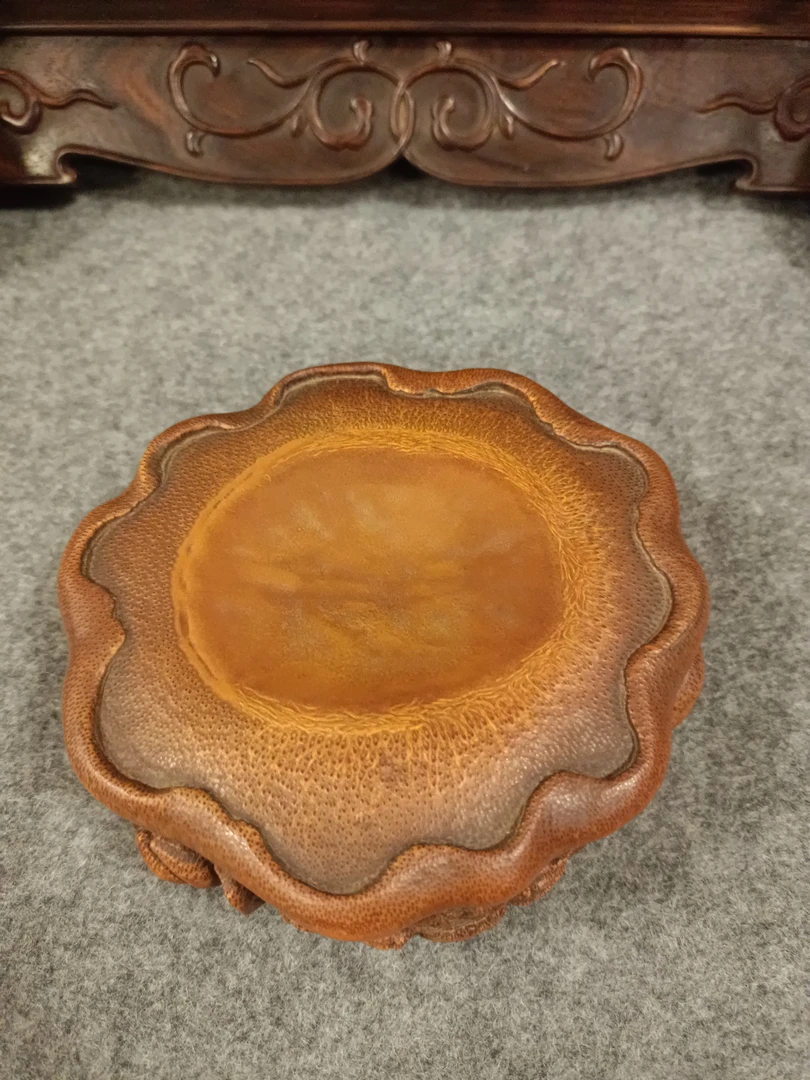 清雅阁竹雕荷叶底座