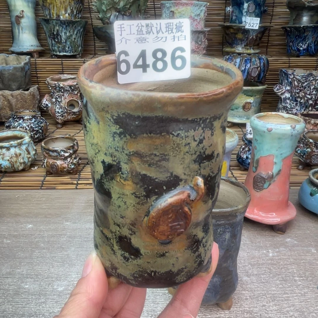 手工花盆默认瑕疵完美者勿拍