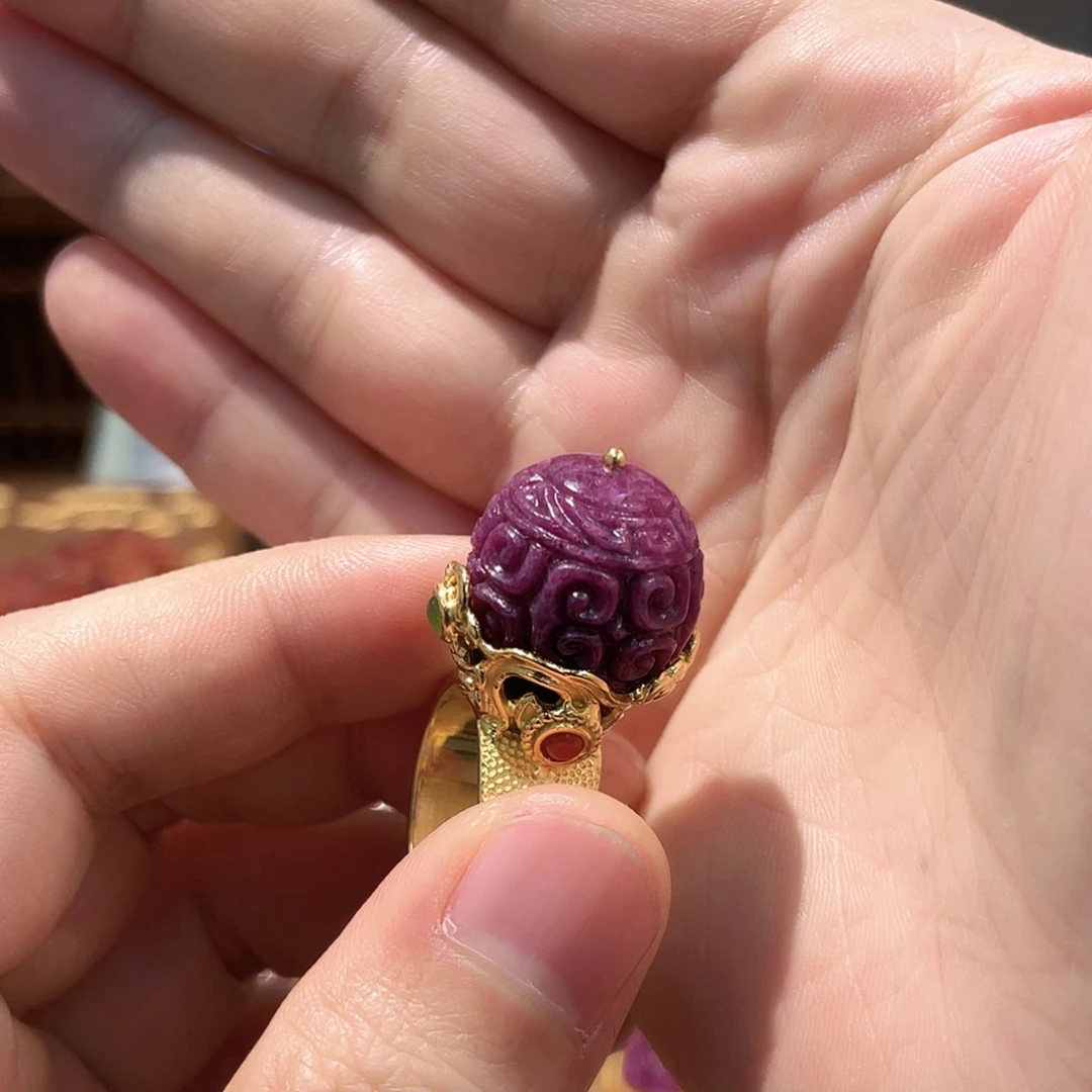 锦纶非金属戒指红宝