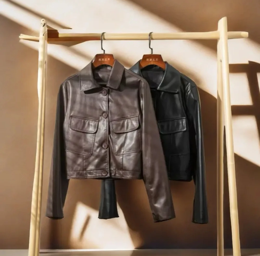 皮衣韩版外套气质短款休闲百搭皮夹克小外套