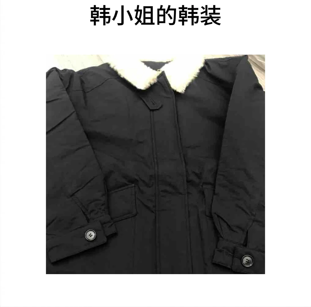 韩小姐韩国东大门毛毛领棉服外套08590