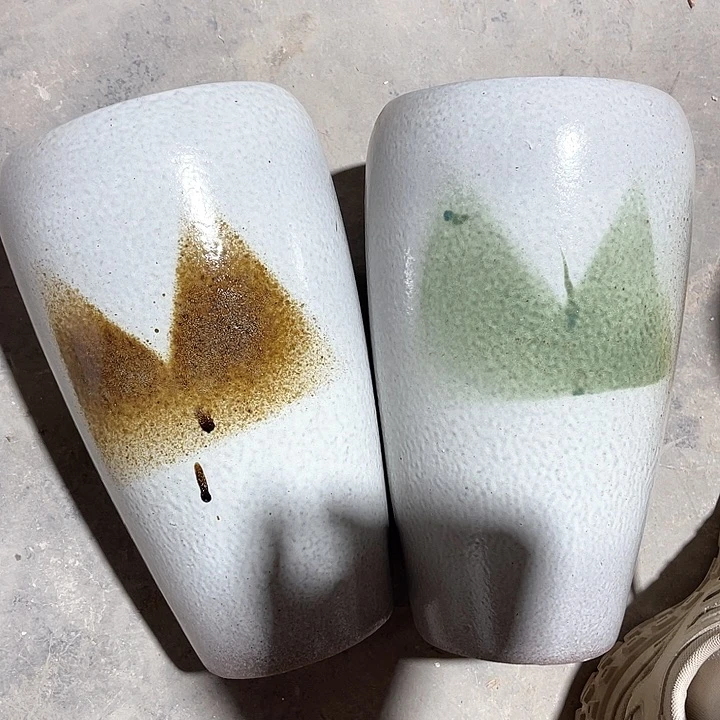 红陶口径15高度29两只小瑕疵