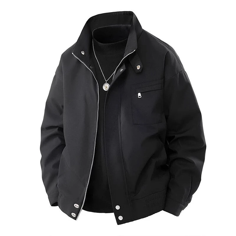 外套男款春秋季美式vintage夹克上衣短款廓形飞行服高街长袖褂子