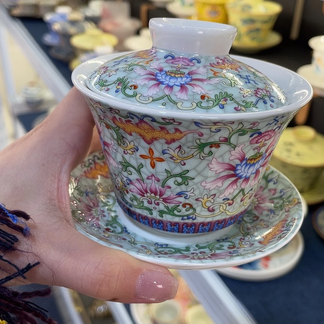 陶景德陶瓷盖碗茶具