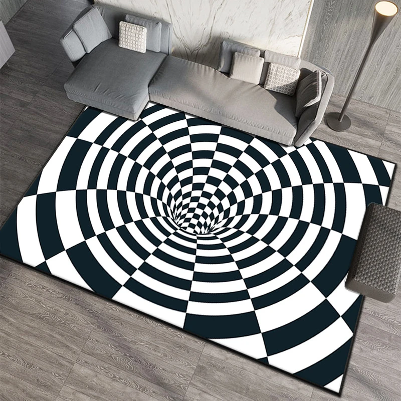 2026新款3D视觉客厅地毯错觉眩晕立体沙发茶几地垫几何创意床边毯