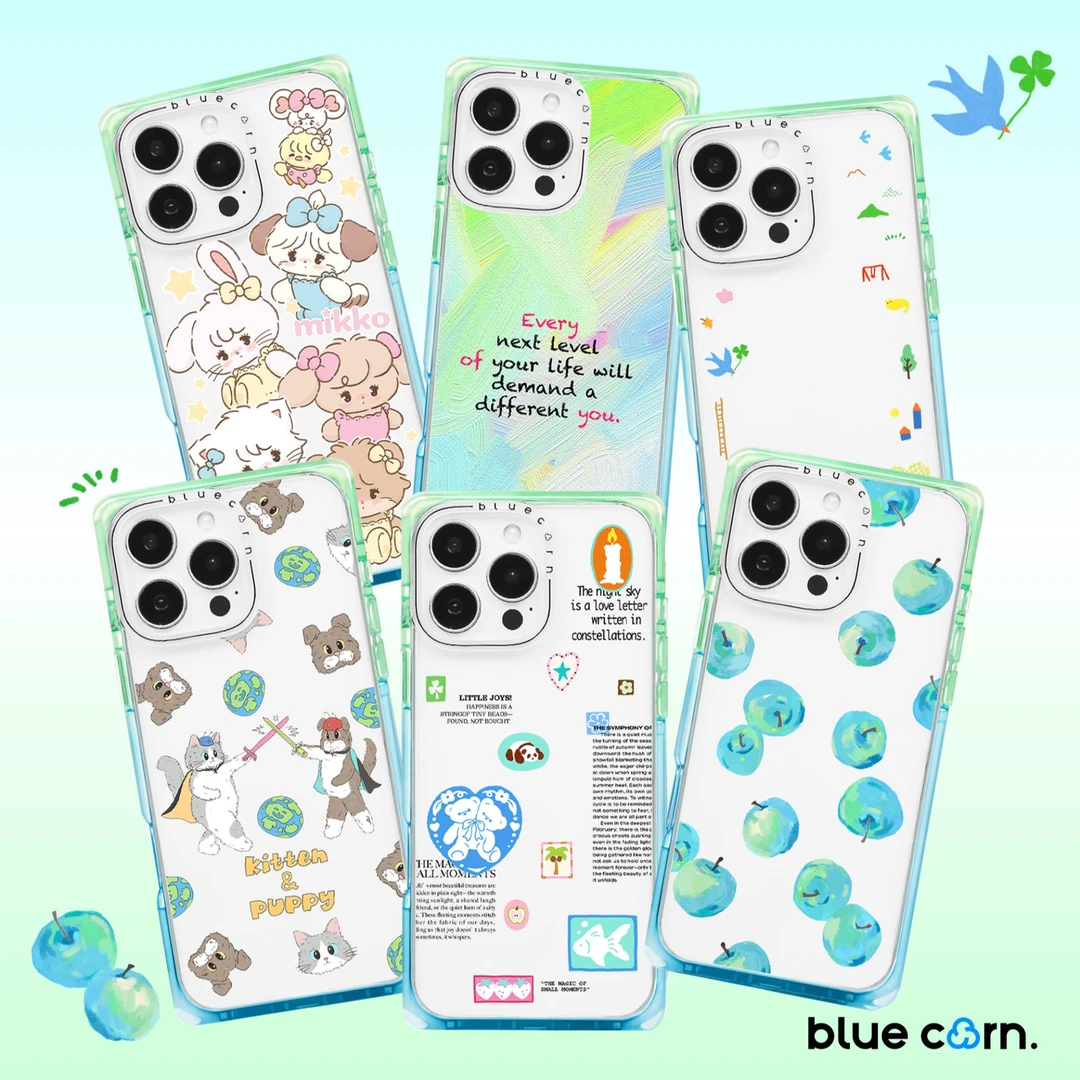 Bluecorn蓝绿奶方 方形适用于iPhone16/15/Pro/Max优选材质手机壳