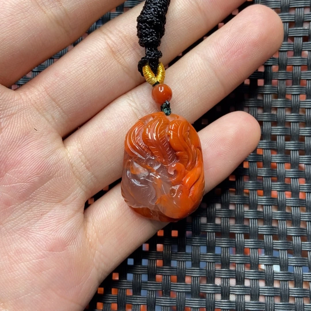 南红玛瑙未镶嵌吊坠(不含链)
