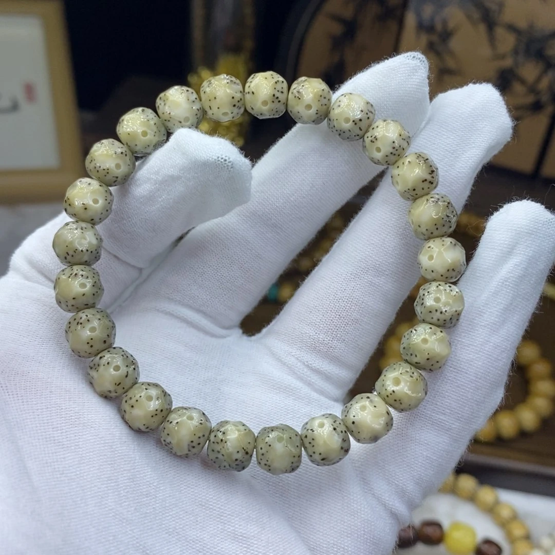 手串星月菩提9/8糯冰大眼睛月朗星稀手工雕刻